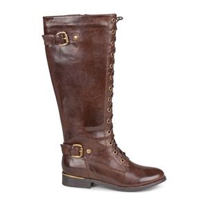 Wanted Cocktail Lace Up Boot Brown